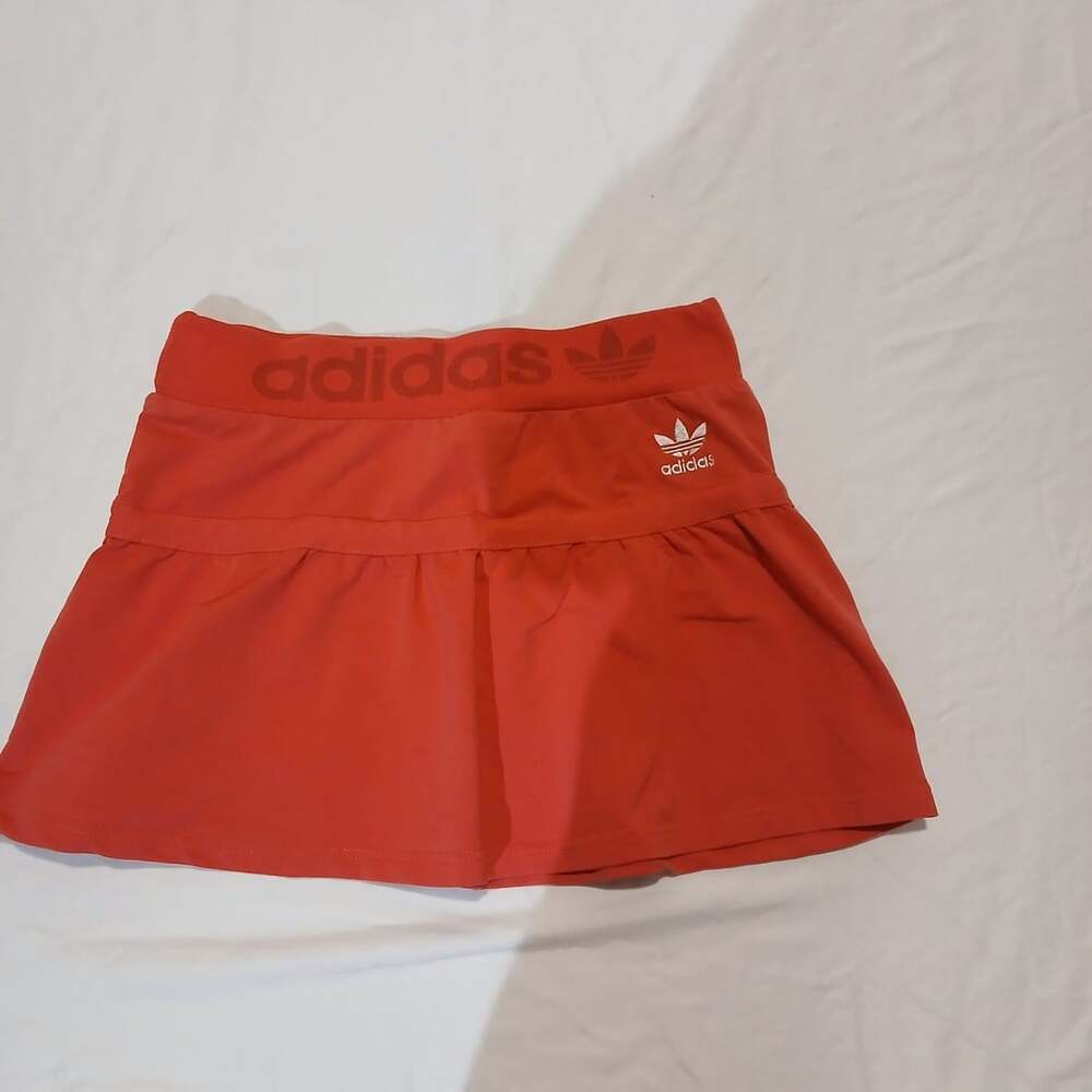 Adidas Originals Red Ruffle Skort with Trefoil Logo Size XXL